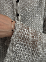 Onyx chain bracelet 16.5〜19cm | silver925 | 華奢