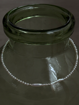 Silver925×天然石|アシンメトリーバロックパールチョーカー ネックレス37.5cm〜42cm(Reeplushハンドメイド)