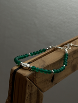 Silver925×天然石|グリーンオニキス・マリア様ブレスレット(Reeplushハンドメイド)