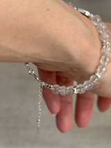 Silver925×天然石|レインボームーンストン×メダイ ブレスレット(Reeplushハンドメイド)