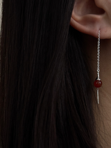 Onyx,Red Onyx Drop chain pierce
