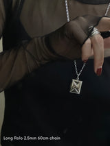 両面刻印【お好きな刻印お入れします】Original Message series - Letter Envelopes pendant top -