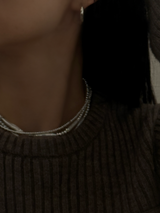 Silver925×天然石|2.8mm バロックパールチョーカー ネックレス37.5cm〜42cm(Reeplushハンドメイド)軽量チャーム追加可能