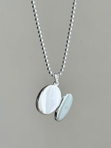 両面刻印【お好きな刻印お入れします】Original Message series - Oval Locket pendant -