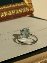 【MOMOMOON】アクアマリン ラフカットリング:14号 | 天然石・鉱石・パワーストーン