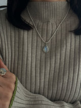 【MOMOMOON】高品質 Rainbow Moonstone pendant top【1-B】