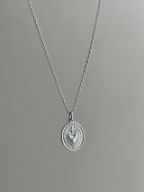 Heart on cross Oval plate top