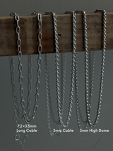 【割引対象外】7.2×3.5mm Long Cable Necklace chain