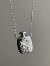 Retro design perfume bottle Necklace -Alma-