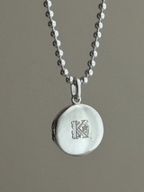 表+内側刻印【お好きな刻印お入れします】 - hidden message Locket pendant Type:Round -