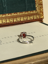 【MOMOMOON】ガーネット ラフカットリング:フリーサイズ| 天然石・鉱石・パワーストーン