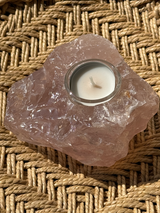【MOMOMOON】Madagascar Rose quartz candle holder/1.10kg