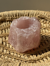 【MOMOMOON】Madagascar Rose quartz candle holder/1.20kg