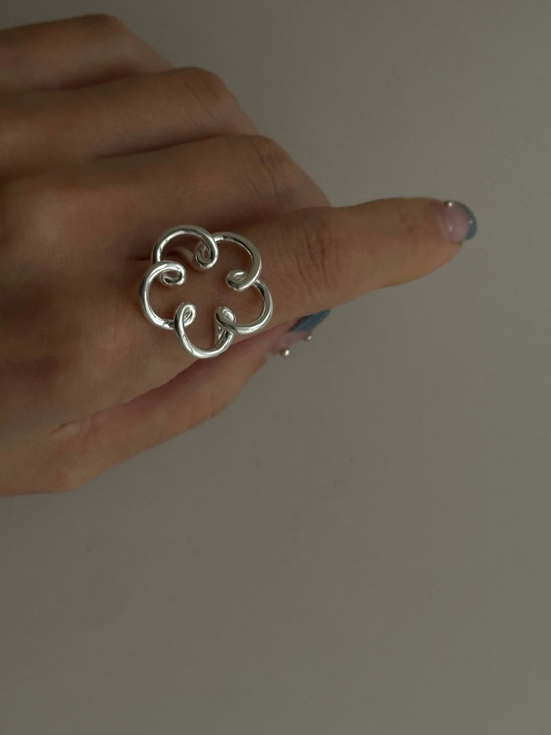 Round and round Flower Ring/Free size:11-15号