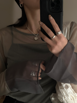 両面/両サイド刻印可能【お好きな刻印お入れします】 Thick Heart Top/Type:B