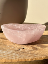 【MOMOMOON】Madagascar Rose quartz Heart Tray【No.12】