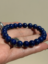 【MOMOMOON】8.3mm Lapis lazuli Bracelet /Afghanistan