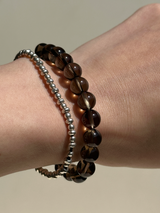 【MOMOMOON】8.4mm Smoky Quartz Bracelet /Brazil