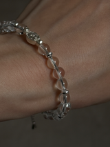 【再入荷】Silver925×天然石|ロッククリスタル・マリア様ブレスレット(Reeplushハンドメイド)