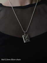 両面刻印【お好きな刻印お入れします】Original Message series - Letter Envelopes pendant top -