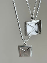 両面刻印【お好きな刻印お入れします】Original Message series - Letter Envelopes pendant top -