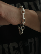 9mm fat oval chain bracelet 19cm