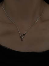 Toggle Clasp Snakechain Necklace