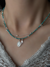 【セット割引対象外】オーバルビーズMIXチェーンネックレス | 40〜44cm