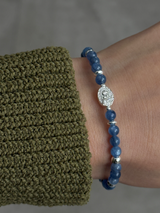 Silver925×天然石|カイヤナイト マリア様 ブレスレット(Reeplushハンドメイド)