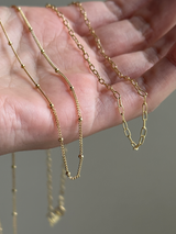 割引対象外K18GP【F】- Long Cable design - Pendant necklace Chain