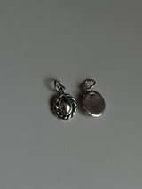 両面刻印【お好きな刻印お入れします】Original Message series - イニシャル Mini Oval pendant -