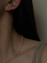 Perl×silver ball earcuff