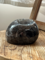 【MOMOMOON】Madagascar smoky quartz candle holder/0.91kg