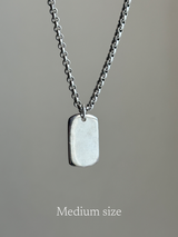 刻印 名入れ | タグプレート ペンダントトップ : S,M,Lサイズ展開 |シルバー925 | 日本製