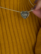 表面刻印【お好きな刻印お入れします】Heart Plate necklace /41cm+5cm