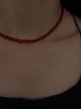 Onyx,Red Onyx Beadsnecklace