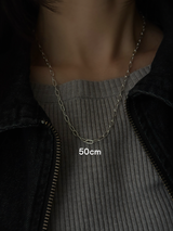 【セット割引対象外】7.2×3.5mm Long Cable Necklace chain | 40cm,50cm