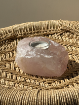 【MOMOMOON】Madagascar Rose quartz candle holder/1.05kg