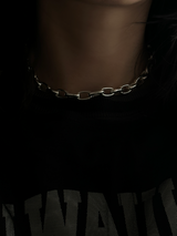 9mm fat oval chain necklace 43cm