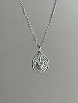 Heart on cross Oval plate top