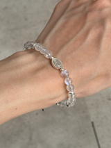 Silver925×天然石|レインボームーンストン×メダイ ブレスレット(Reeplushハンドメイド)