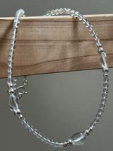 Silver925×天然石|ロッククリスタルネックレス 40cmまたは40cm+アジャスター4.5cm(Reeplushハンドメイド)
