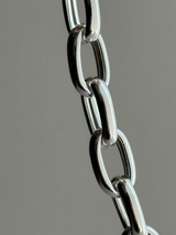 9mm fat oval chain necklace 43cm