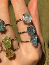 【MOMOMOON】アクアマリン ラフカットリング:14号 | 天然石・鉱石・パワーストーン