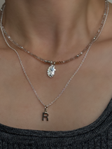 Silver925×天然石|11月誕生石 トパーズ ミニチャーム ネックレス(Reeplushハンドメイド)