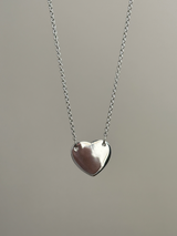 表面刻印【お好きな刻印お入れします】Heart Plate necklace /41cm+5cm