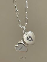 足型・手形 刻印 | Mini Heart Locket pendant top【在庫限り】