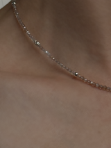 Silver925×天然石|11月誕生石 トパーズ ミニチャーム ネックレス 41cm(Reeplushハンドメイド)