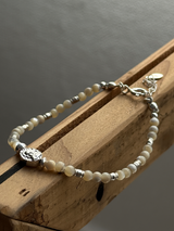 Silver925×天然石|マザーオブパールとマリア様のブレスレット(Reeplushハンドメイド)