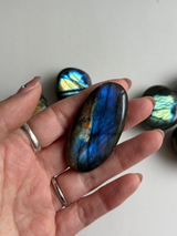 【MOMOMOON】Labradorite palm stone (小)7点 SET【1セット限り】